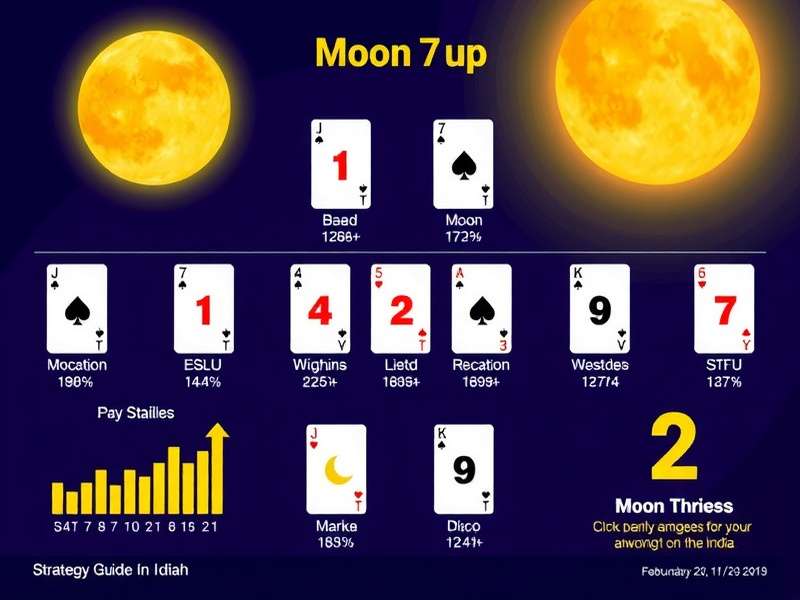 Moon 7 Up gameplay interface showing card arrangement